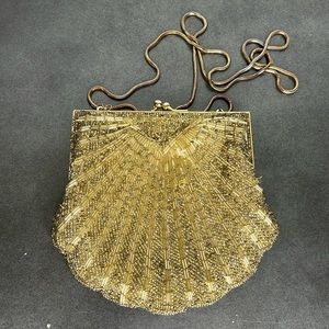Carolyn Barton Vintage Evening Clutch GOLD DETAILED BEADING